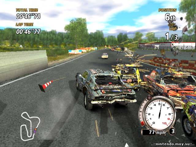 Flatout: Адреналиновые гонки и тотальное разрушение на PS2